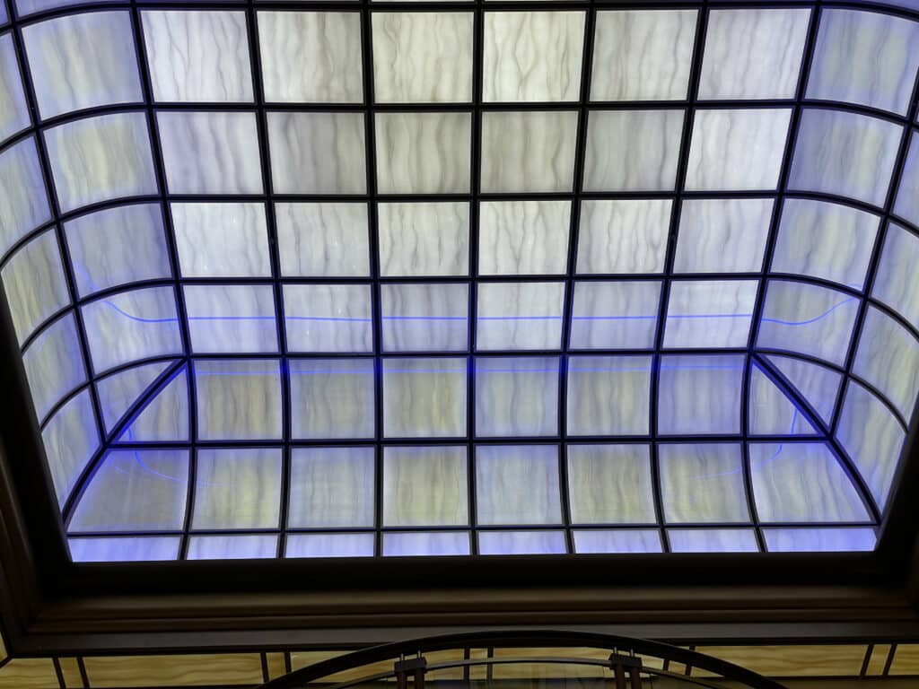 Hand Painted Glass Panels Queen Mary 2